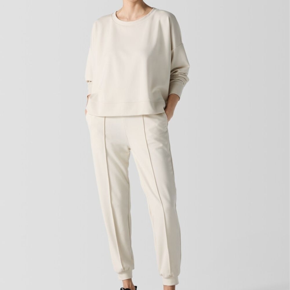 Eileen Fisher Women's Lightweight Ponte Ankle Jogger Pants Large